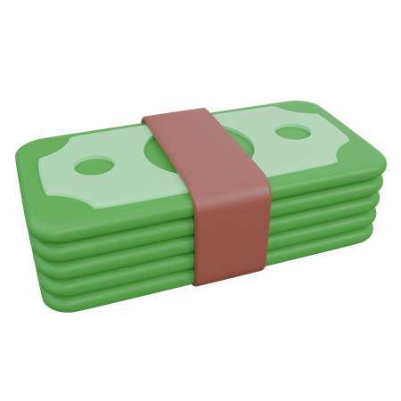 Paquete de dólares  3D Icon