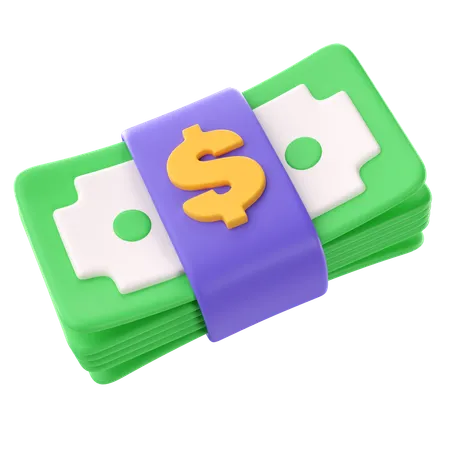 Paquete de dólares  3D Icon