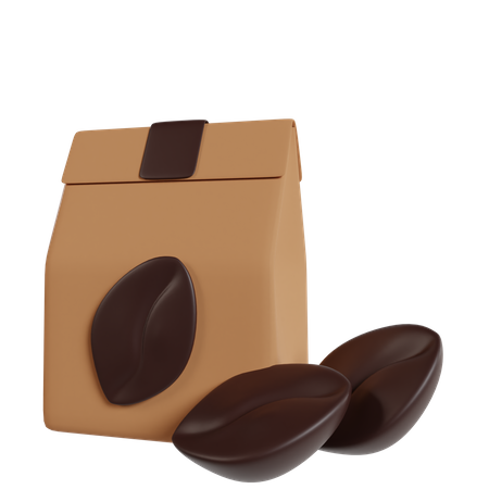 Paquete de granos de café  3D Icon