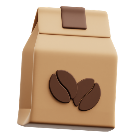 Paquete de granos de café  3D Icon