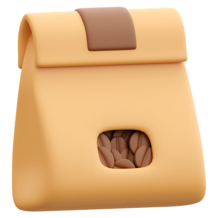 Paquete de granos de café  3D Icon