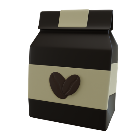 Paquete de granos de cafe  3D Icon