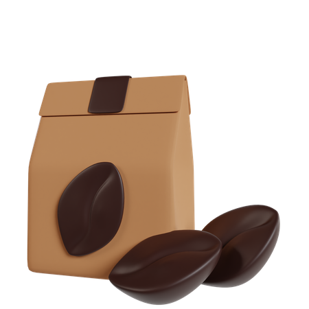 Paquete de granos de café  3D Icon