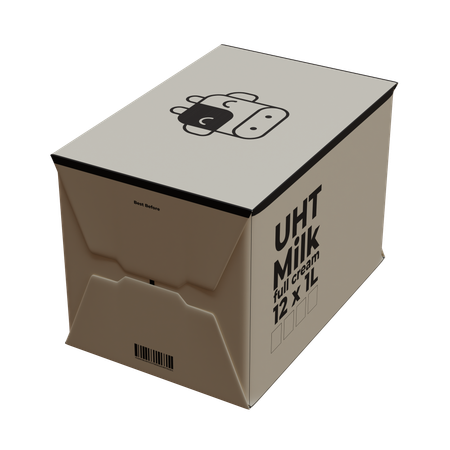 Paquete de leche  3D Icon