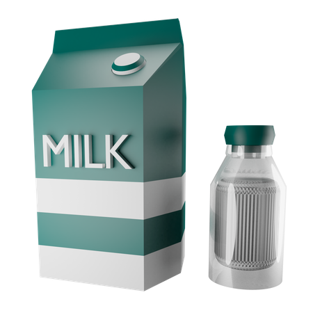 Paquete de leche  3D Icon