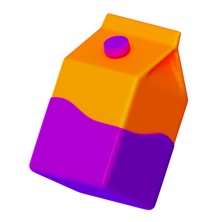 Paquete de leche  3D Icon