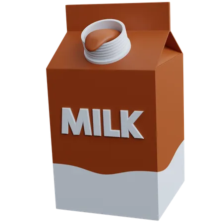 Paquete de leche con chocolate  3D Icon