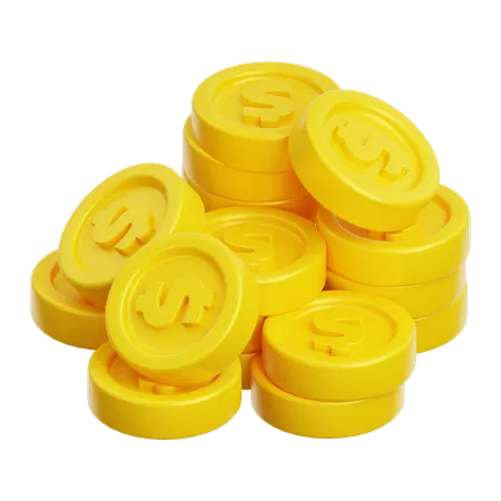 Paquete de monedas  3D Icon