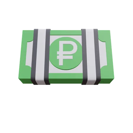 Paquete de rublos  3D Icon