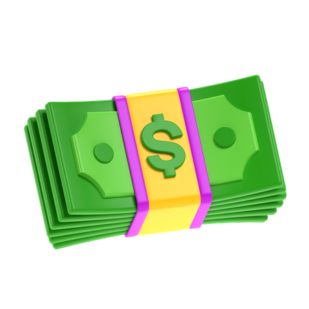 Paquete de dinero  3D Icon