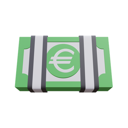 Paquete de euros  3D Icon