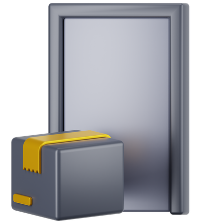 Paquete frente a la puerta  3D Icon