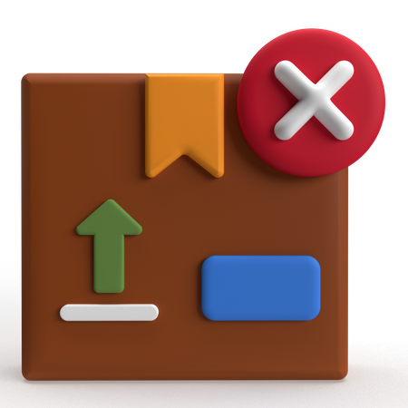 Rechazar paquete  3D Icon