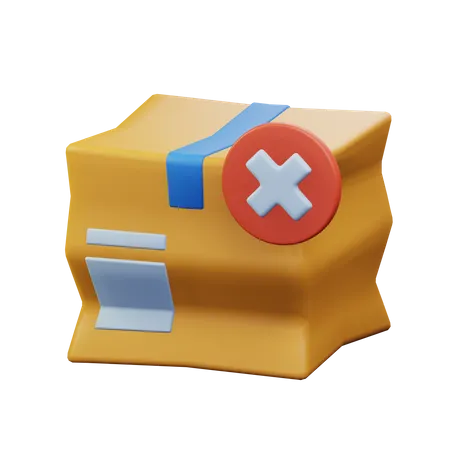Paquete roto  3D Icon