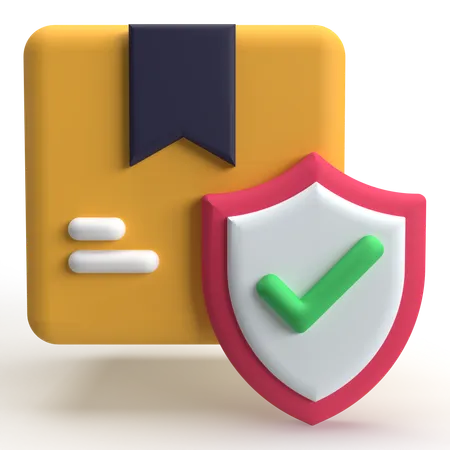 Seguridad del paquete  3D Icon