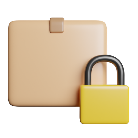 Seguridad del paquete  3D Icon