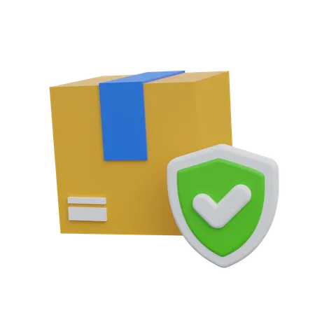 Seguridad del paquete  3D Icon