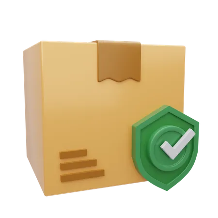 Seguridad del paquete  3D Icon