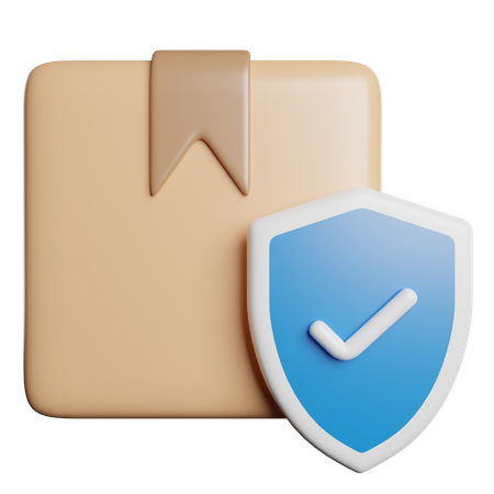 Seguro de paquete  3D Icon