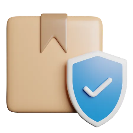 Seguro de paquete  3D Icon