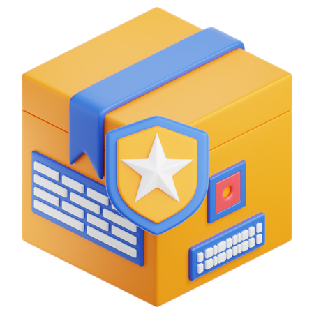 Seguro de paquete  3D Icon