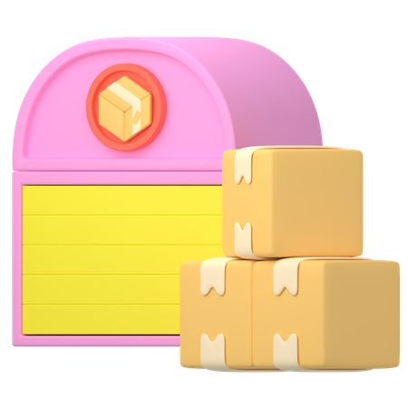 Almacén de paquetes  3D Icon