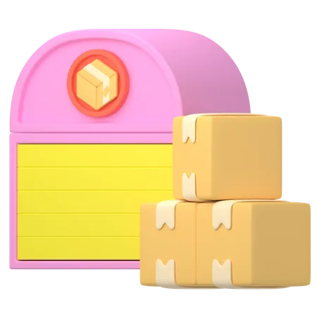 Almacén de paquetes  3D Icon