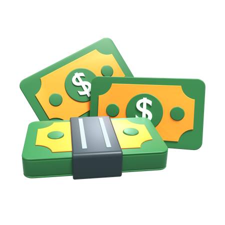 Paquets de dollars  3D Icon