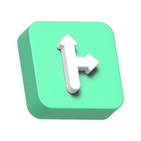 Para cima e para a direita  3D Icon