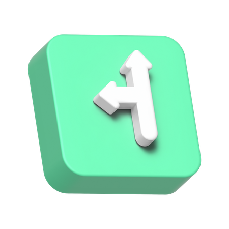 Para cima e para a esquerda  3D Icon