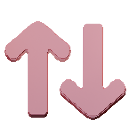 Para cima e para baixo  3D Icon