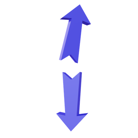 Para cima e para baixo  3D Icon