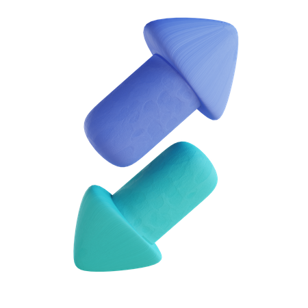 Para cima e para baixo  3D Icon
