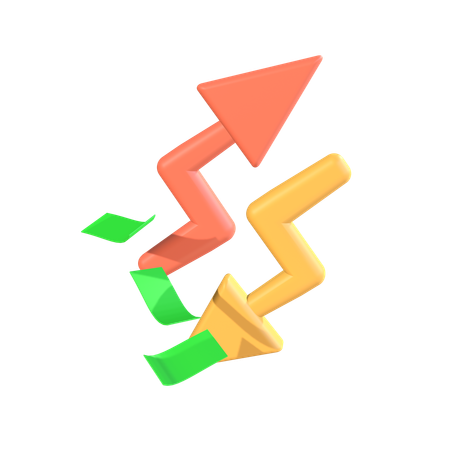 Para cima e para baixo  3D Icon