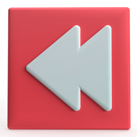 Para trás  3D Icon