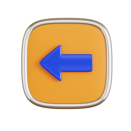 Para trás  3D Icon