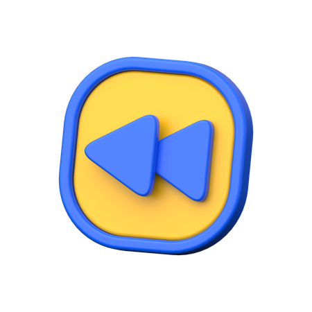 Para trás  3D Icon