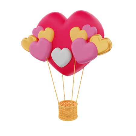 Amour en parachute  3D Icon