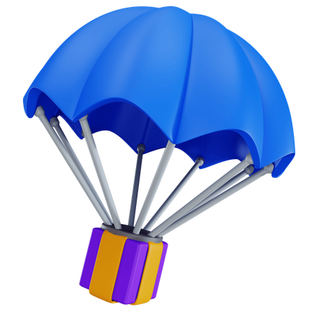 Parachute Box  3D Icon