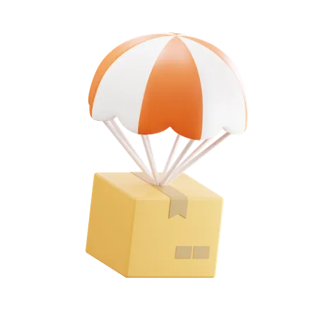 Parachute Box 3 D Illustration 3D Icon