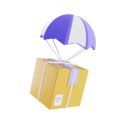 Parachute Delivery  3D Icon