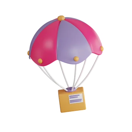 Parachute Delivery  3D Icon