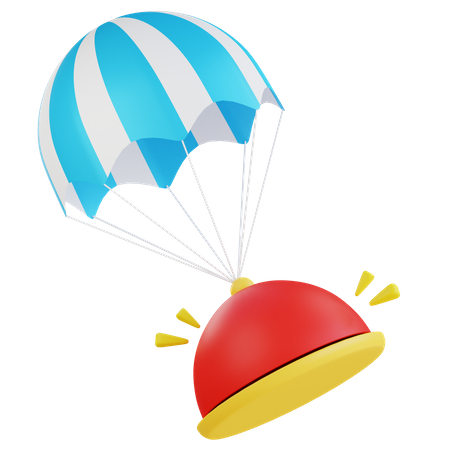 Parachute Delivery  3D Icon