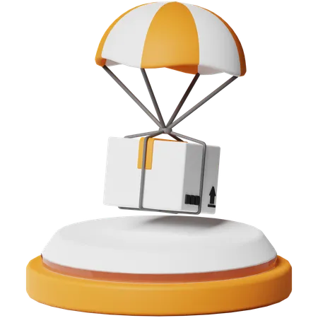 Parachute Delivery  3D Icon