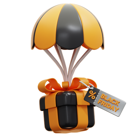 Parachute Delivery  3D Icon