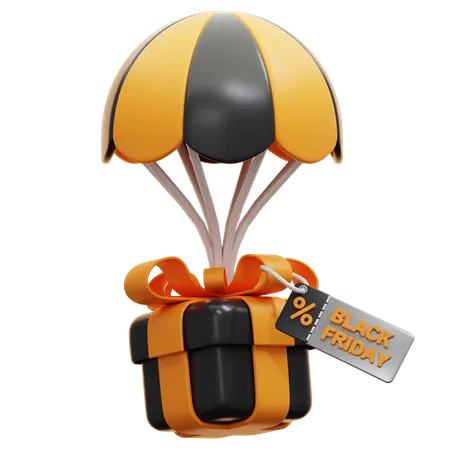 Parachute Delivery  3D Icon