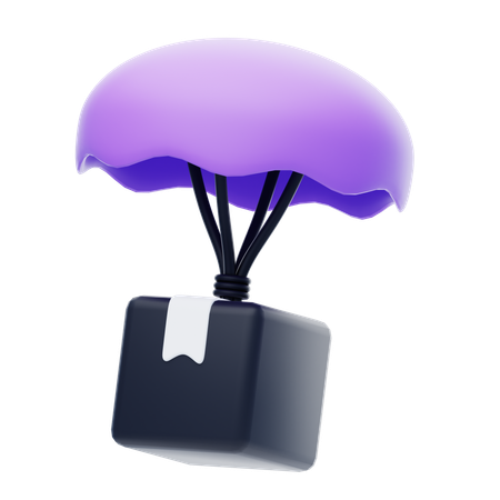 Parachute Delivery  3D Icon