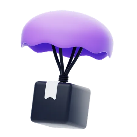 Parachute Delivery  3D Icon