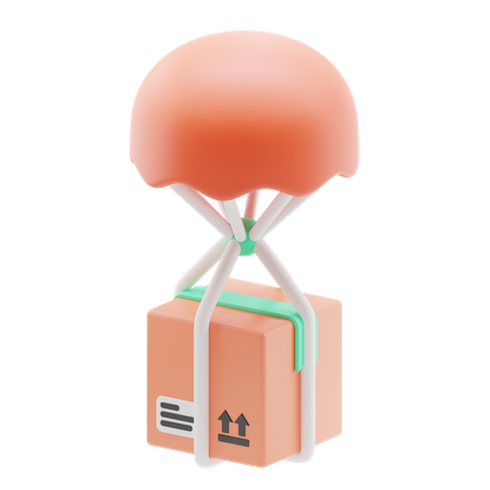 Parachute Delivery  3D Icon