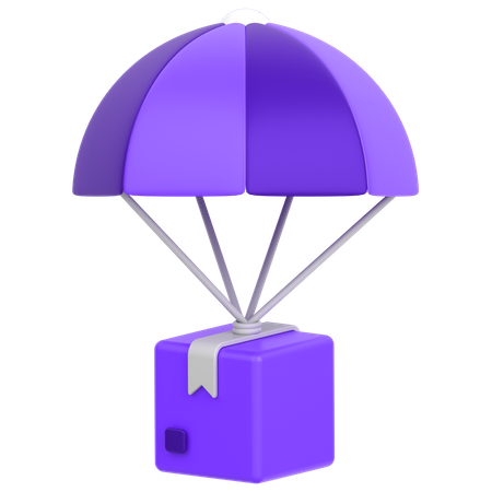 Parachute Delivery  3D Icon